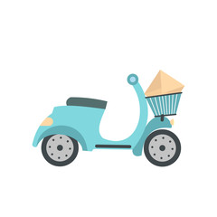 Delivery scooter flat icon
