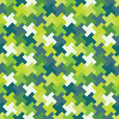 Vector modern seamless colorful geometry puzzle pattern, color abstract geometric background, pillow multicolored print, retro texture, hipster fashion design