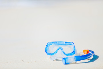 Snorkeling equipment on sand