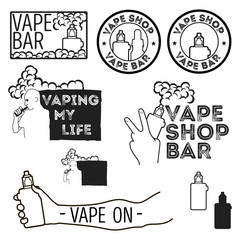 Electronic cigarettes set. 