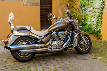 Obraz na płótnie Canvas Shiny polished motorbike