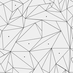 Geometric simple black and white minimalistic pattern, triangles or stained-glass window. Can be used as wallpaper, background or texture.