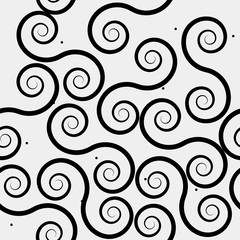 Geometric simple black and white minimalistic pattern, curved lines. Can be used as wallpaper, background or texture.