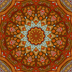 Abstract  autumn mandala ethnic tribal pattern