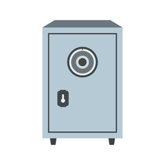 Security safe flat icon 