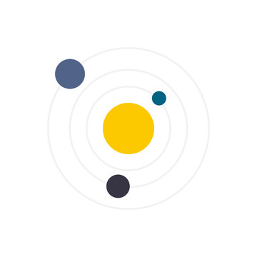 Solar System Flat Icon