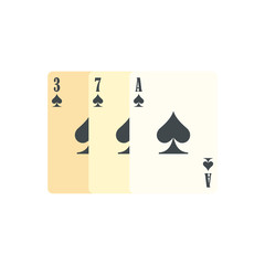 Playing cards flat icon 