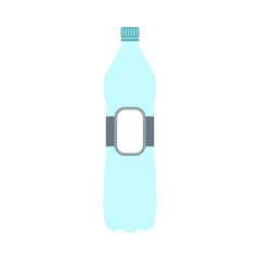 Plastic bottle flat icon 