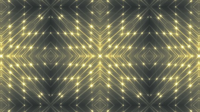 VJ Floodlights disco gold background. Disco spectrum lights concert spot bulb. Seamless loop.