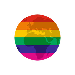 Obraz premium Globe Rainbow flat icon