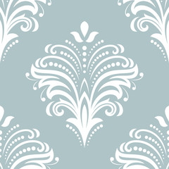 Floral vector ornament. Seamless abstract classic fine pattern