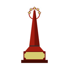 Red goblet flat icon 