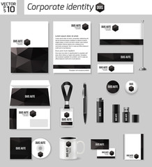 Corporate identity business photorealistic design template. Classic stationery template design. Documentation for business.