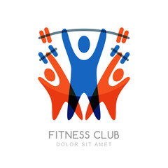 Vector logo design template for fitness or bodybuilding.