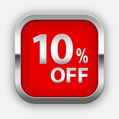 10% off plate in silver frame