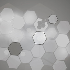 Grey vector background, geometric 