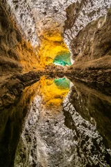 Foto op Plexiglas Green cave (Cueva de los Verdes) in Lanzarote, Canary Islands,Spain © Fominayaphoto