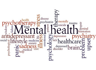 Mental health, word cloud concept 9