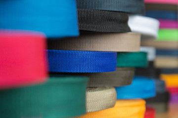 color rolls with synthetic fabric straps