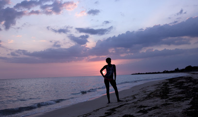 Sunset at Ancon Beach, Trinidad