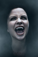 Vampire. Photo closeup.