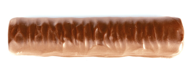 Tasty chocolate bar isolated on white background