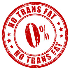 No trans fat stamp - obrazy, fototapety, plakaty