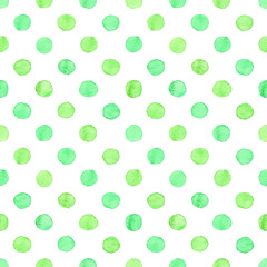 Seamless watercolor dots pattern