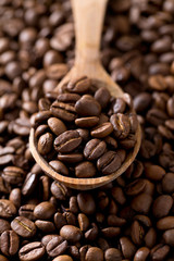 coffee bean on wooden surface