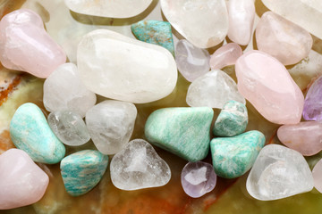 Semiprecious stones closeup