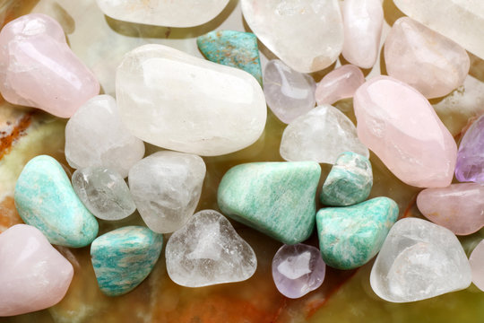 Semiprecious stones closeup