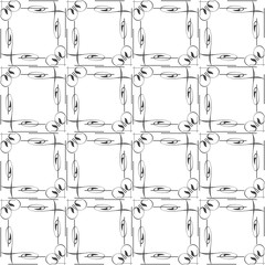 Naklejka premium Seamless pattern in islamic style, black and white Vector background