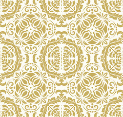 Oriental classic golden ornament. Seamless abstract pattern