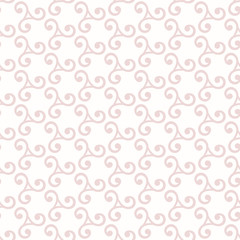 Seamless ornament. Modern stylish geometric pink pattern with repeating elements