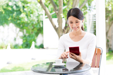 young asian woman in the cafe