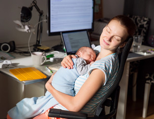 Newborn sleeping child