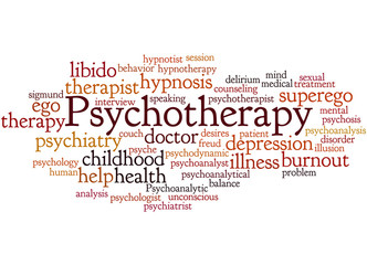 Psychotherapy, word cloud concept 9