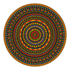 abstract vector doodle colored detailed bright mandala