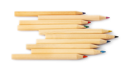 Pencils isolated on white background