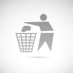 Recycling vector icon.