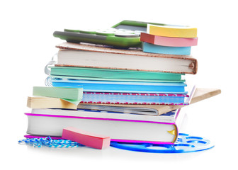 Set of new stationery isolated on white