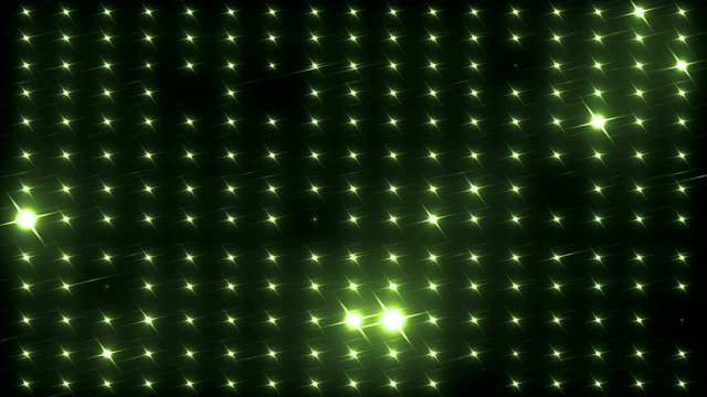 Flood lights green disco background. Abstract motion background, shining lights, energy waves. Seamless loop.
