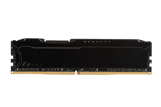 Modern RAM memory module with black radiator