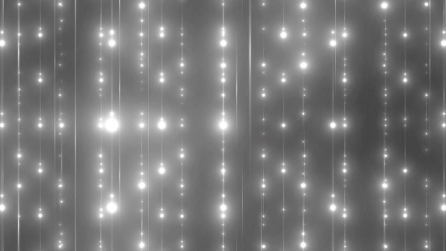 Floodlights Grey disco background. Abstract motion background, shining lights, energy waves.
