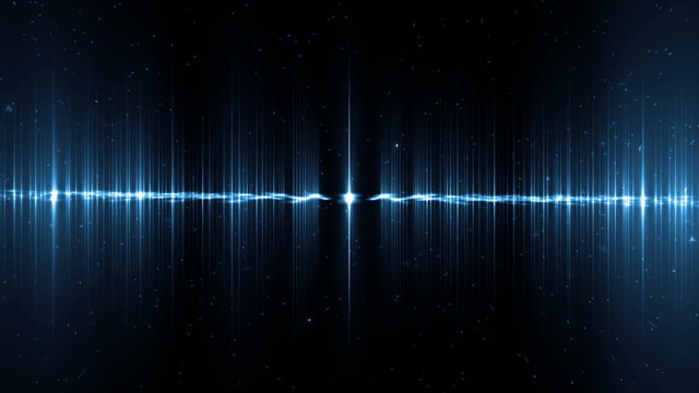 Abstract blue background for use with music videos.  Disco spectrum lights concert spot bulb.  Seamless loop.