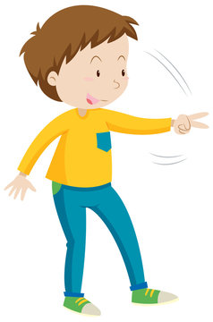 recommend clip art: Boy playing rock scissors paper