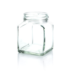 glass bottle on white background