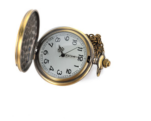 Vintage still life with ancient silver pocket watch