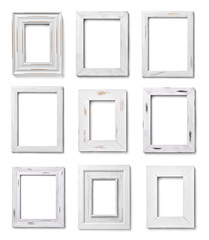 white frame wood background image