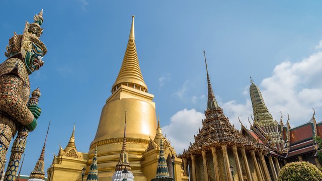 Time lapse at Wat Phra Kaew , Bangkok , Thailand
